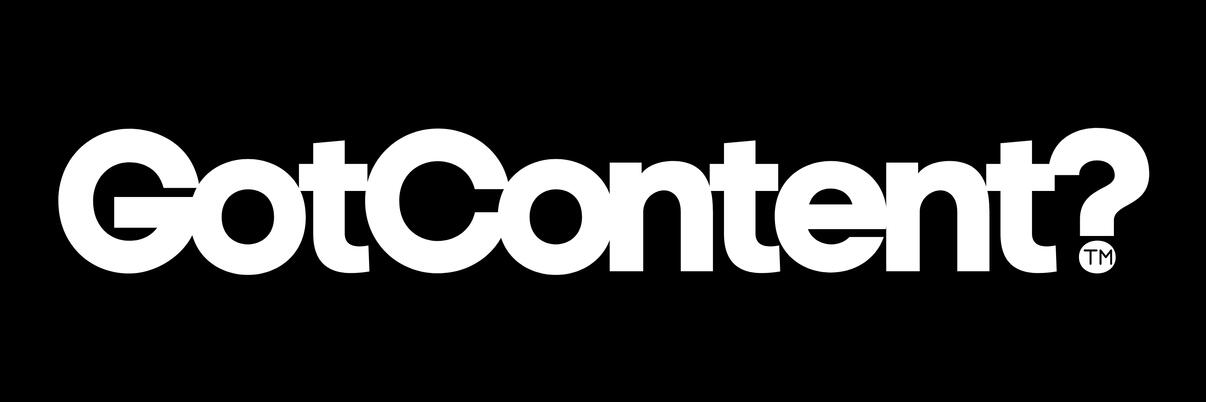 Got content logo, white text on a black background